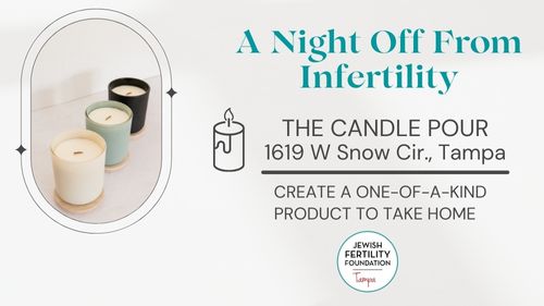 This is a flyer for A Night Off from Infertility event in Tampa