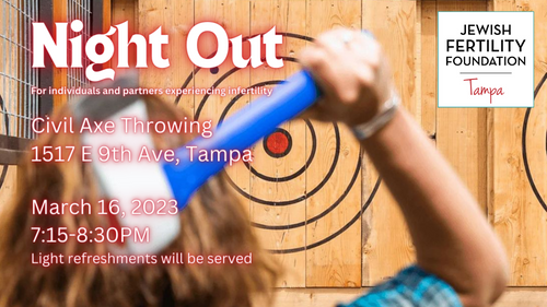 This is a flyer for JFF-TPA Axe Throwing